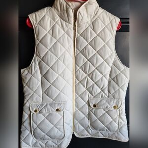 St. John's Bay Cream Vest with Gold Zipper